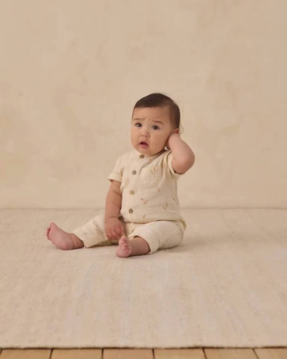 NEW QUINCY MAE girls charlie carrots jumpsuit in cream